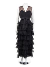 Black Evening Dress and Bow Belt, 1965-73