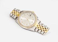 A Ladies Two-Tone Oyster Perpetual Datejust with Diamonds