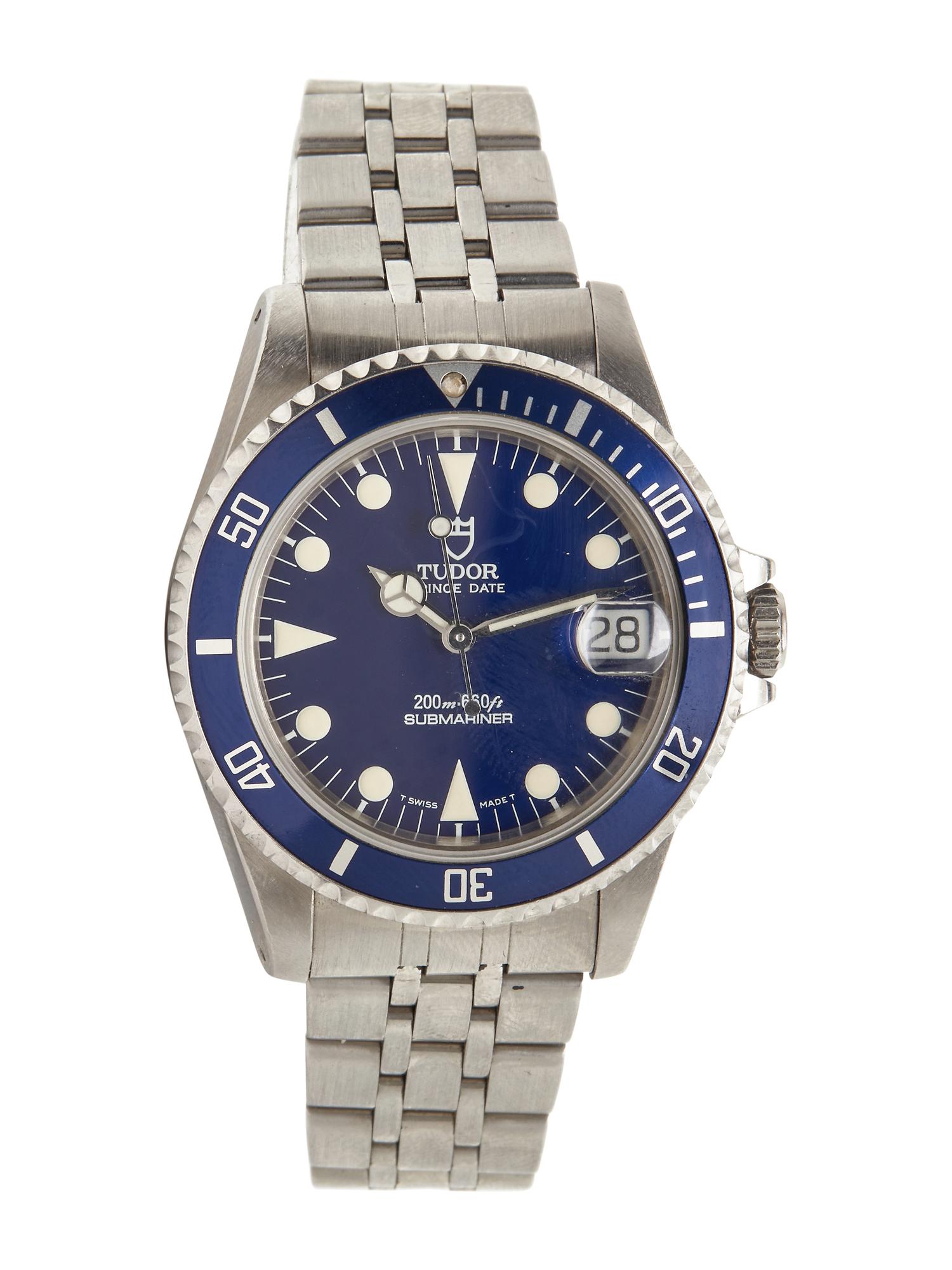 TUDOR, REF. 75190B STAINLESS STEEL SUBMARINER DATE WATCH