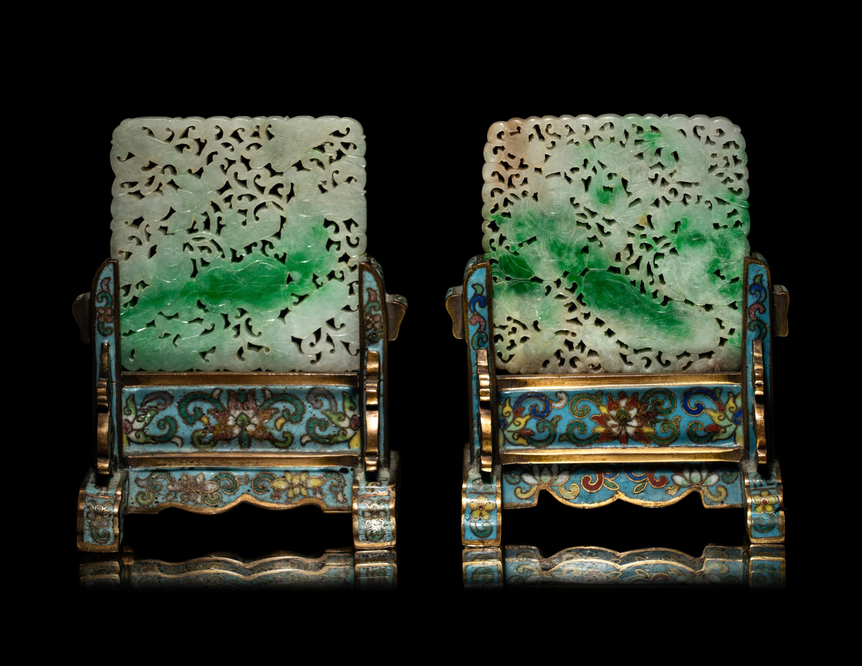 A Pair of Jadeite Plaques