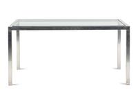 A Modernist Chrome and Glass Dining Table