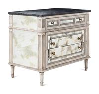A Pair of Amy Howard Painted and Mirror Veneered Commodes