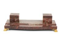 A German Rouge/Grey Marble Standish