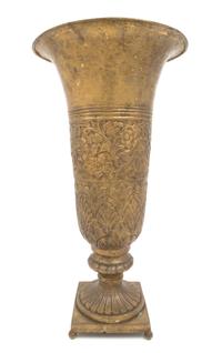 A Neoclassical Gilt Bronze Vase Height 19 1/2 inches.