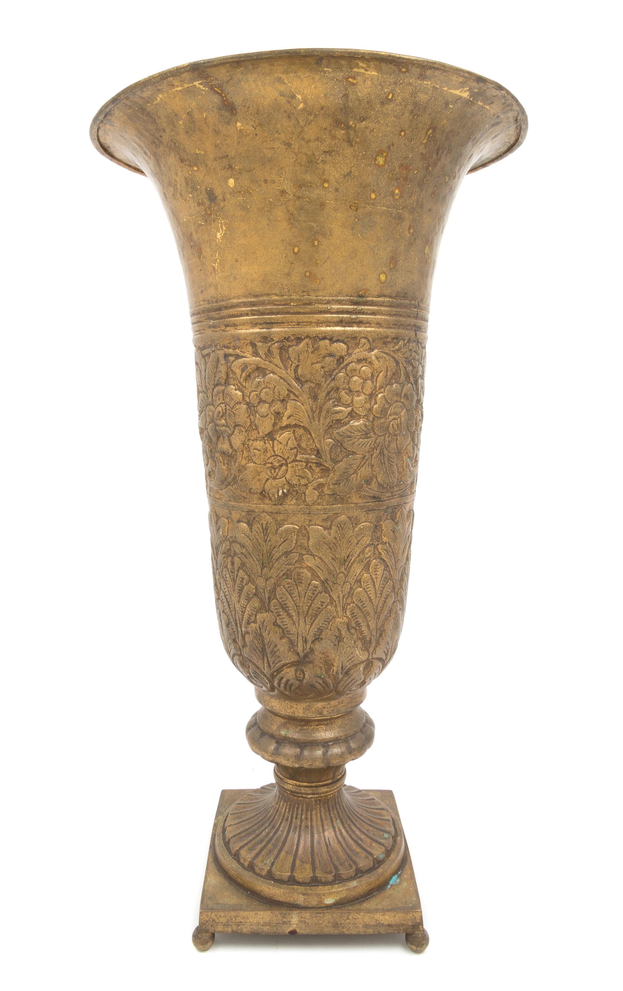 A Neoclassical Gilt Bronze Vase Height 19 1/2 inches.