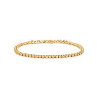PAIR OF YELLOW GOLD AND DIAMOND LINE BRACELETS