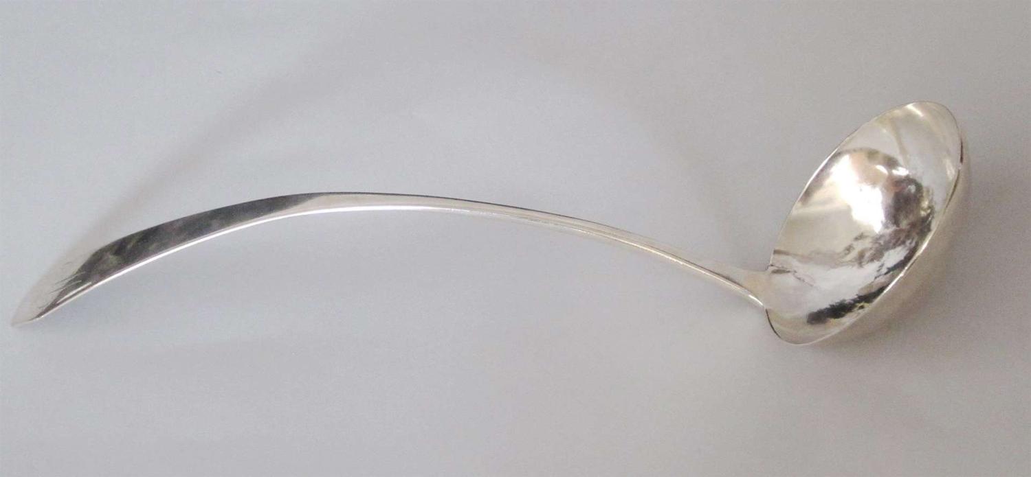 Coin silver ladle matthew cluff, norfolk, va, early 19th century