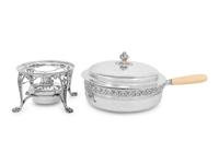 A Tiffany & Co. Silver Chafing Dish on Stand