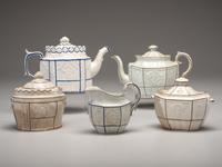 Six Staffordshire Stoneware Tea Articles for the American Market