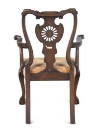 A George II Style Carved Mahogany Armchair