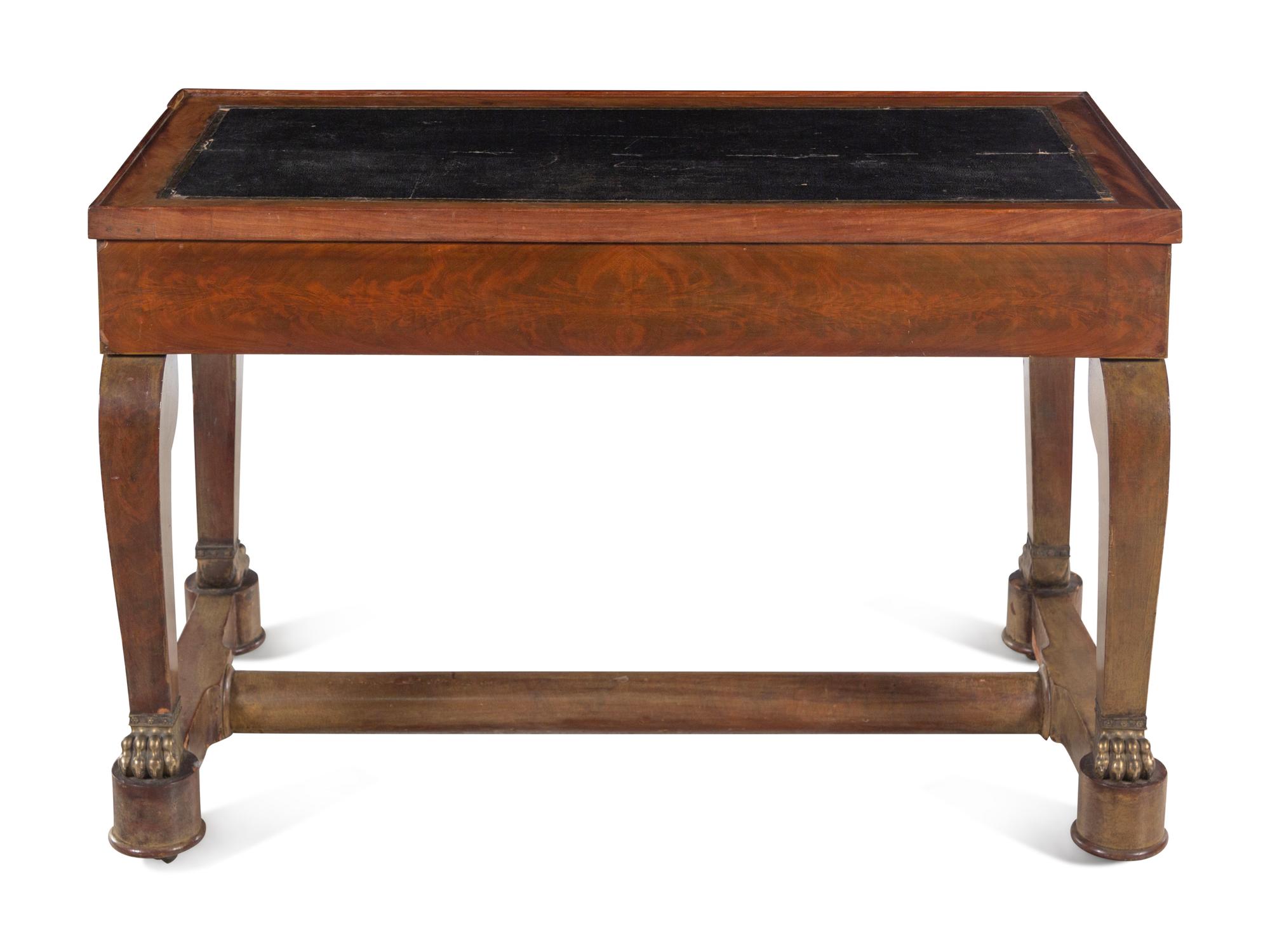 An Empire Style Gilt Metal Mounted Painted Game Table