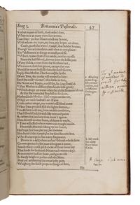 [Milton, John (1608-1674), purportedly his copy]. -- Browne, William (ca 1590-1645). Britannia's Pastorals . London: Printed for Ceo. Norton, 1613, 1616.