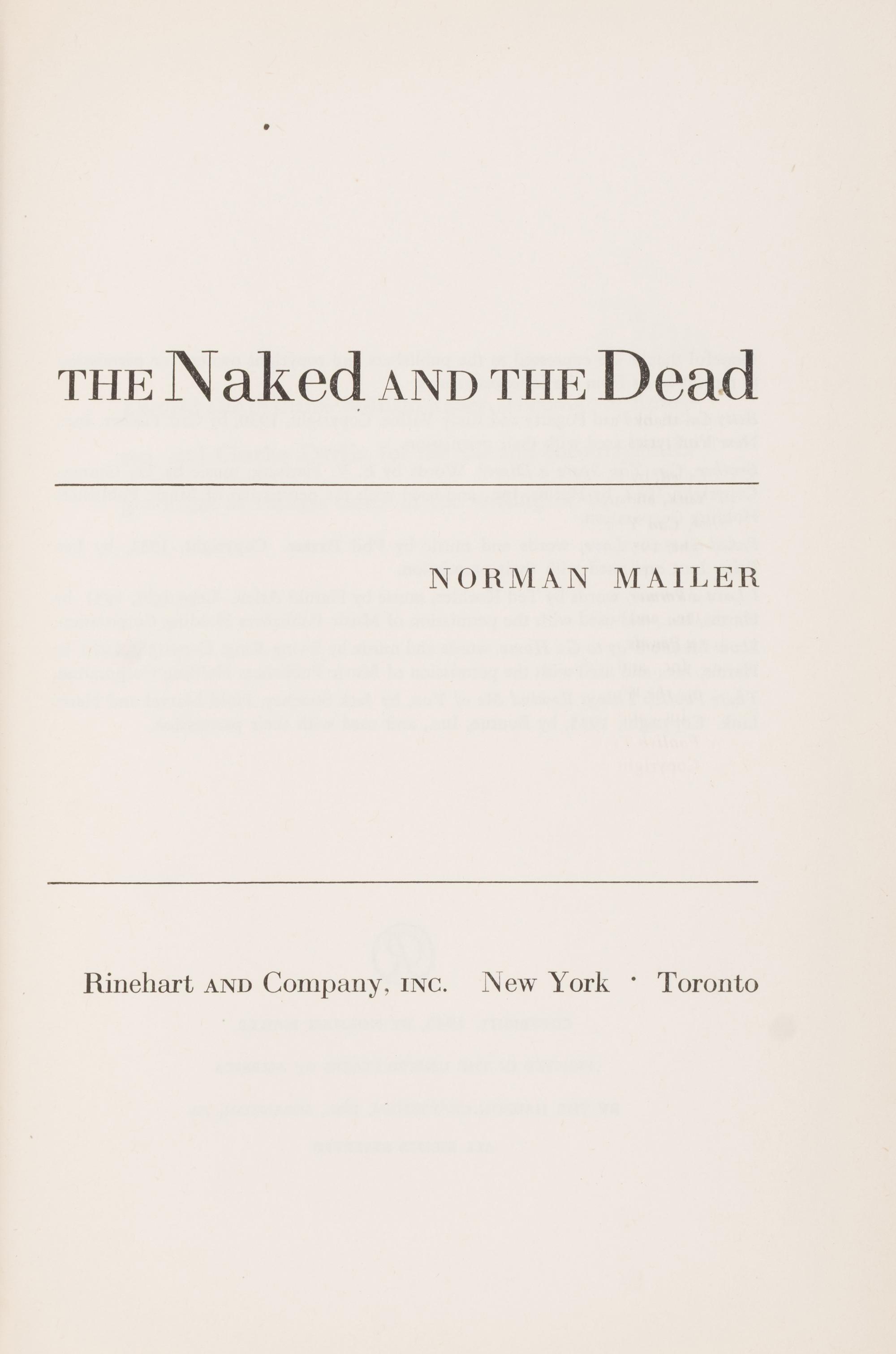 [Literature] Mailer, Norman. The Naked and the Dead