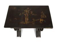 A Victorian Japanned Nest of Four Tables