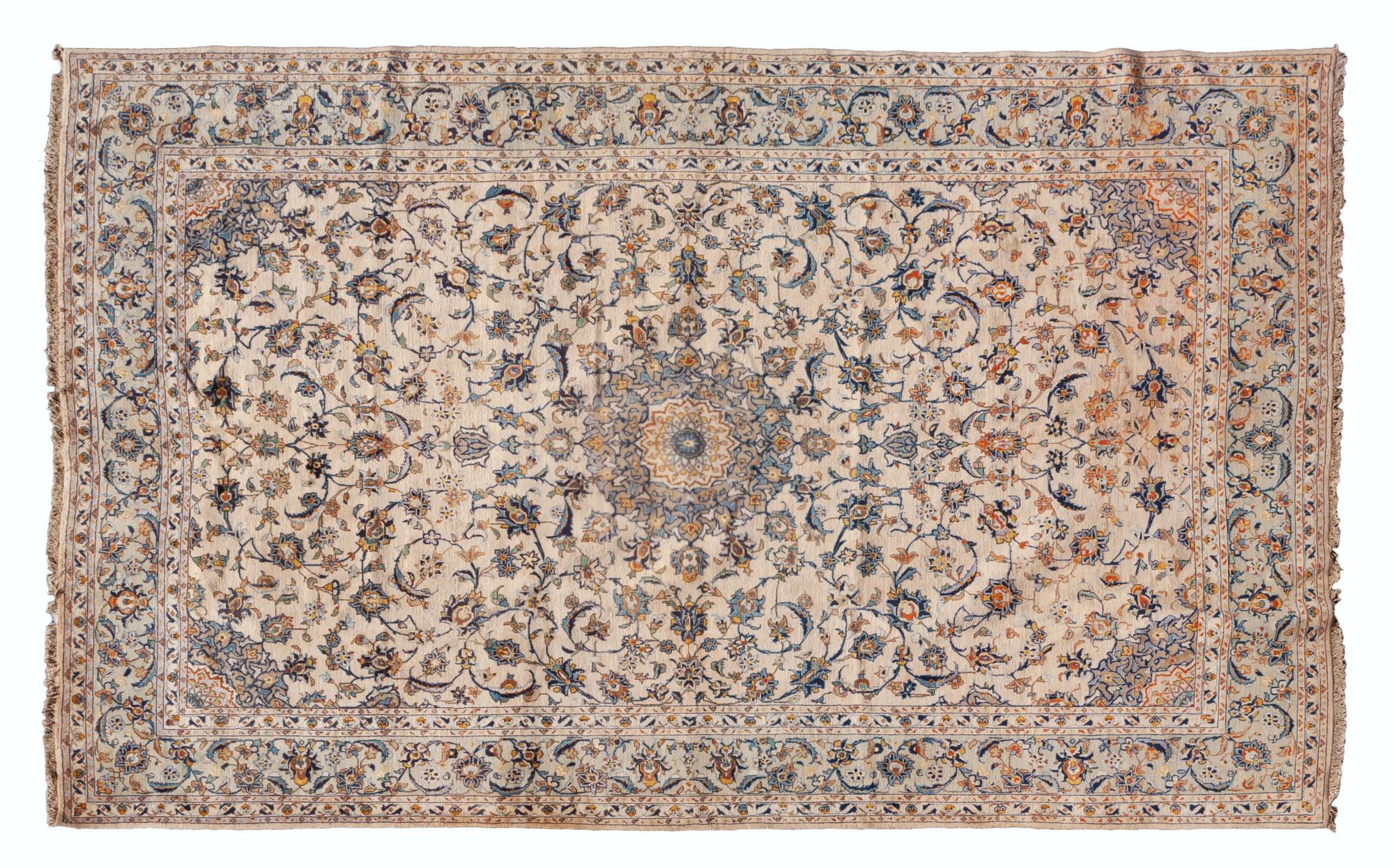 A Kashan Wool Rug 16 feet 4 inches x 10 feet 8 inches. — SECOND HALF 20TH CENTURY