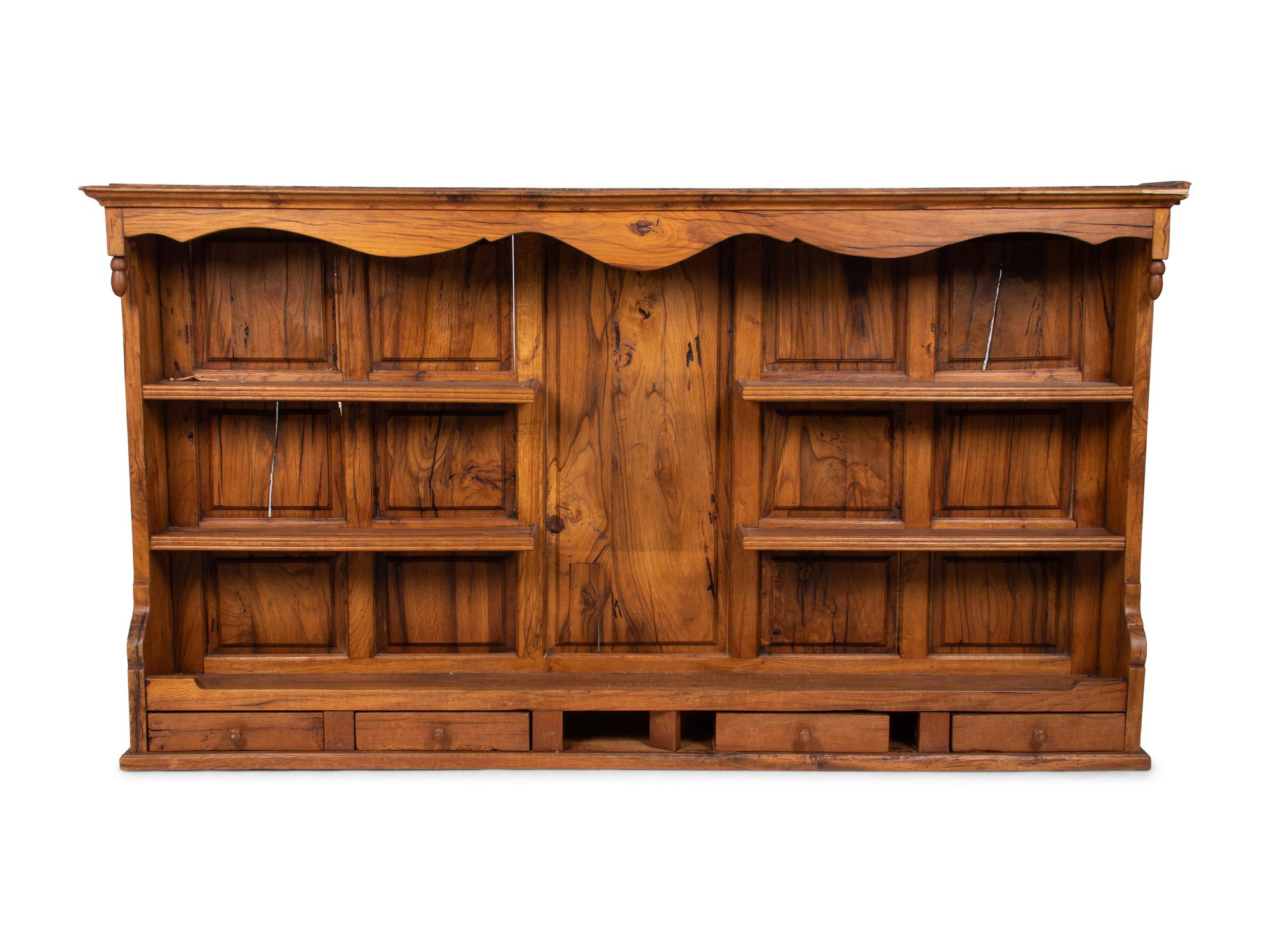 A French Provincial Fruitwood Hanging Etagere