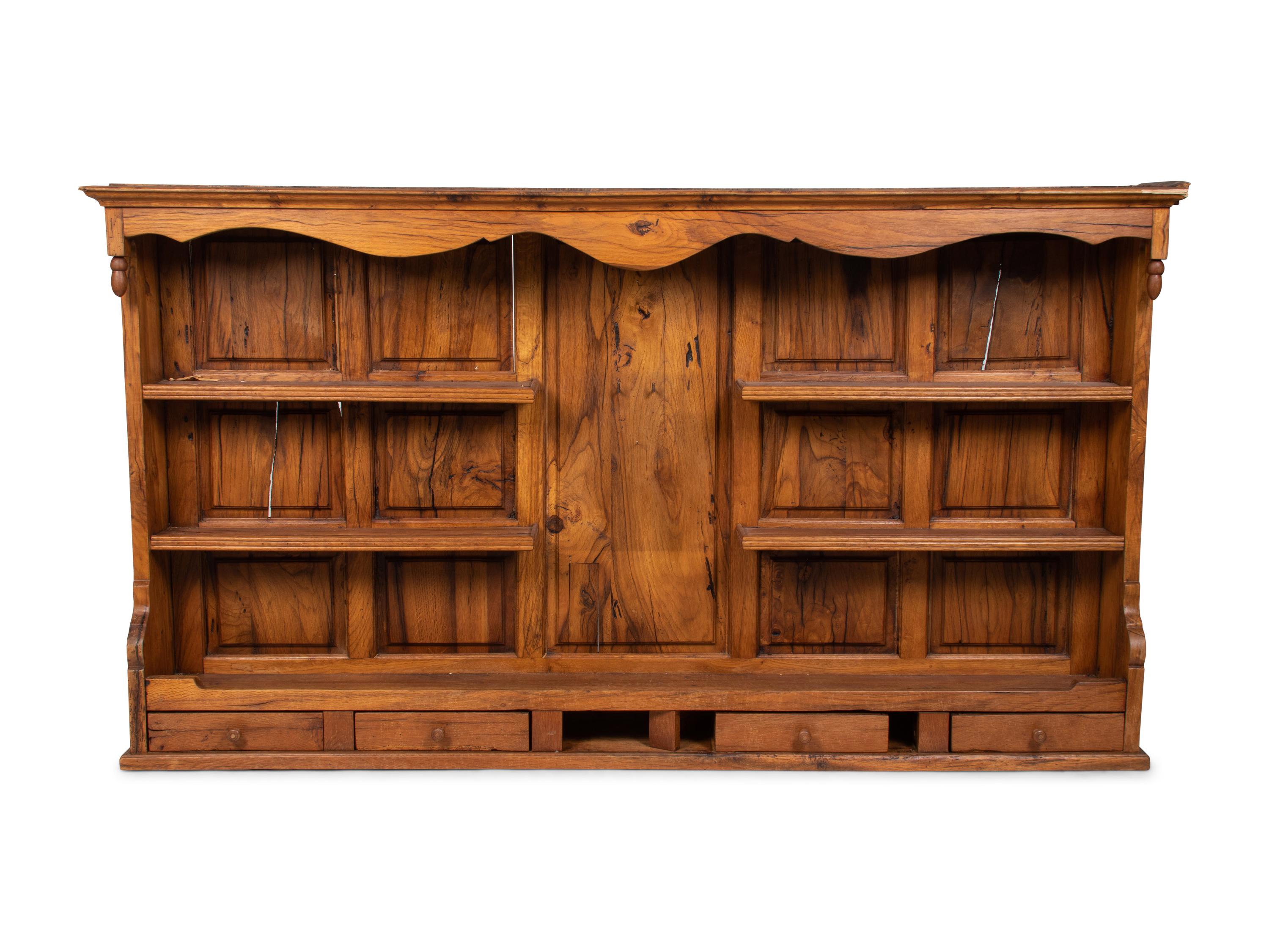 A French Provincial Fruitwood Hanging Etagere