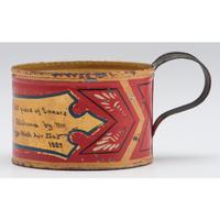 Oklahoma Land Rush of 1889, Beautifully Painted First Piece of Tinware Made in Guthrie, OK