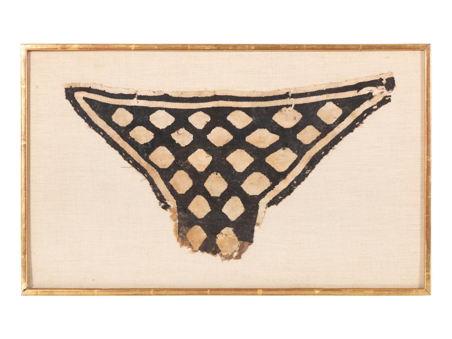 Four Peruvian Woven Cotton and Wool Textile Fragments