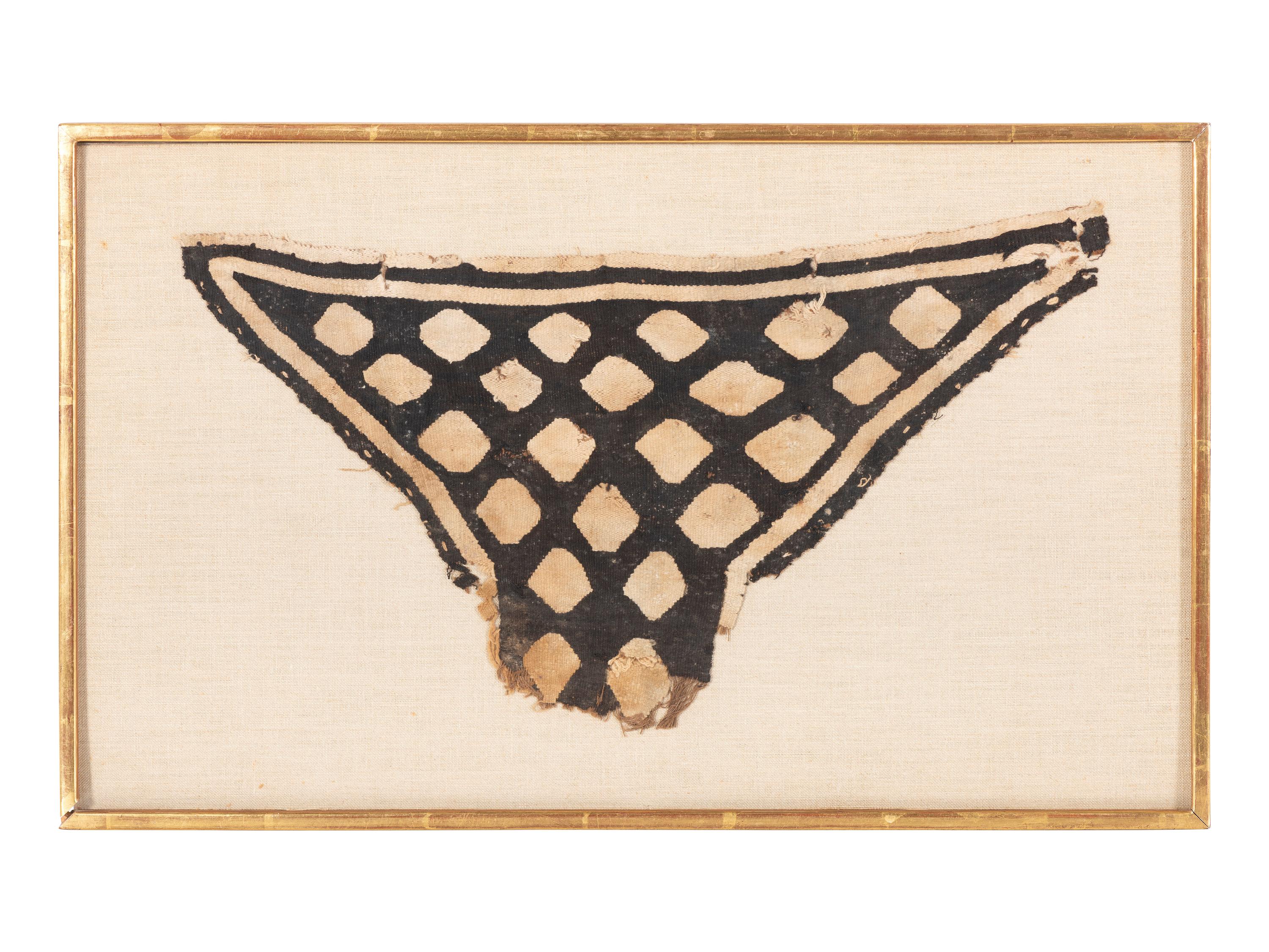 Four Peruvian Woven Cotton and Wool Textile Fragments