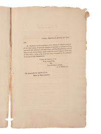 [ENSLAVEMENT & ABOLITION] ...Slaves in the Several States...." Washington: William A. Davis, 1816.