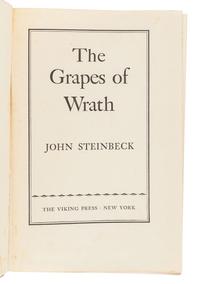 STEINBECK, John (1902-1968). The Grapes of Wrath. New York: Viking Press, 1939.