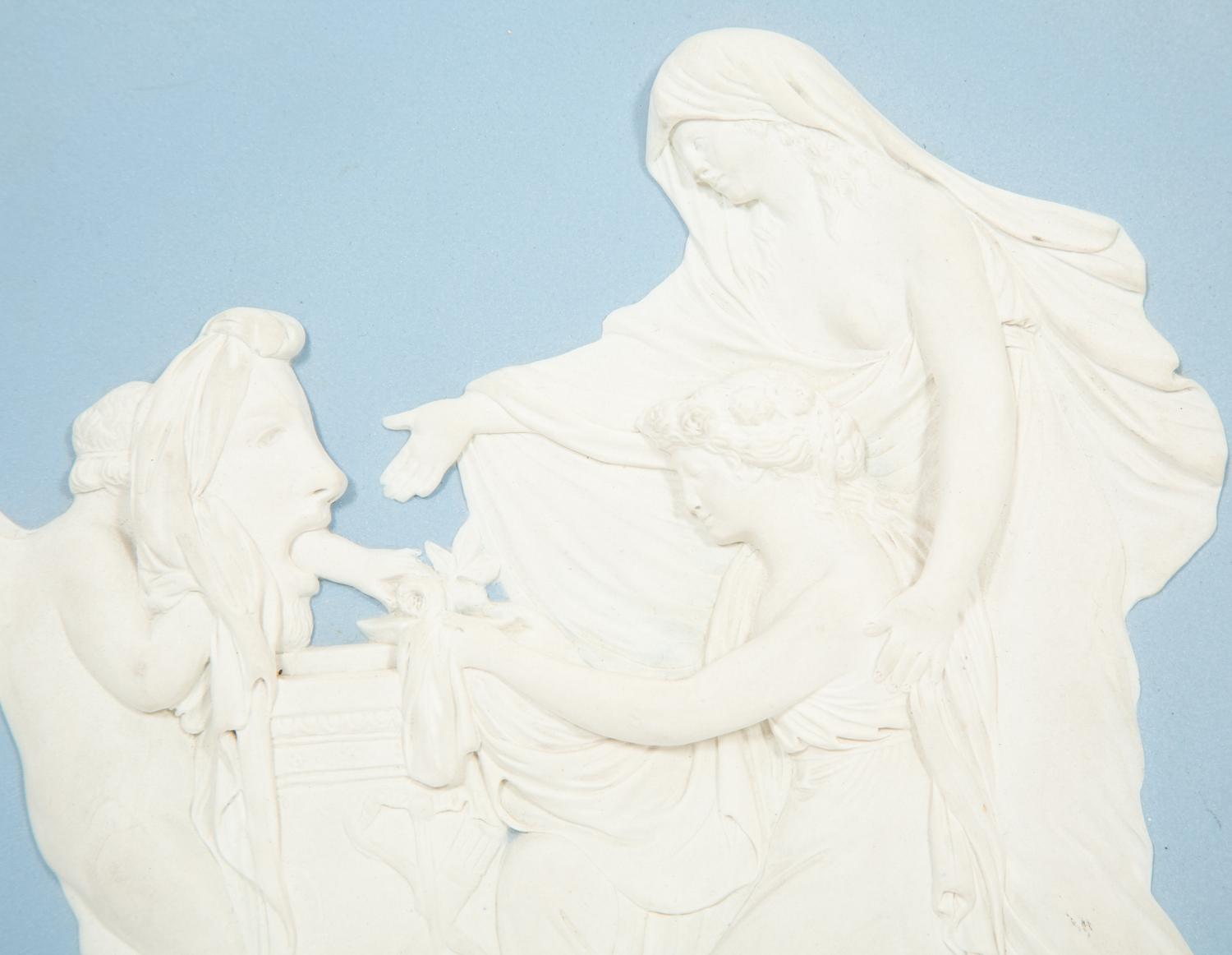 A Round Wedgwood Jasperware Plaque, Cupid as Oracle, Circa 1790