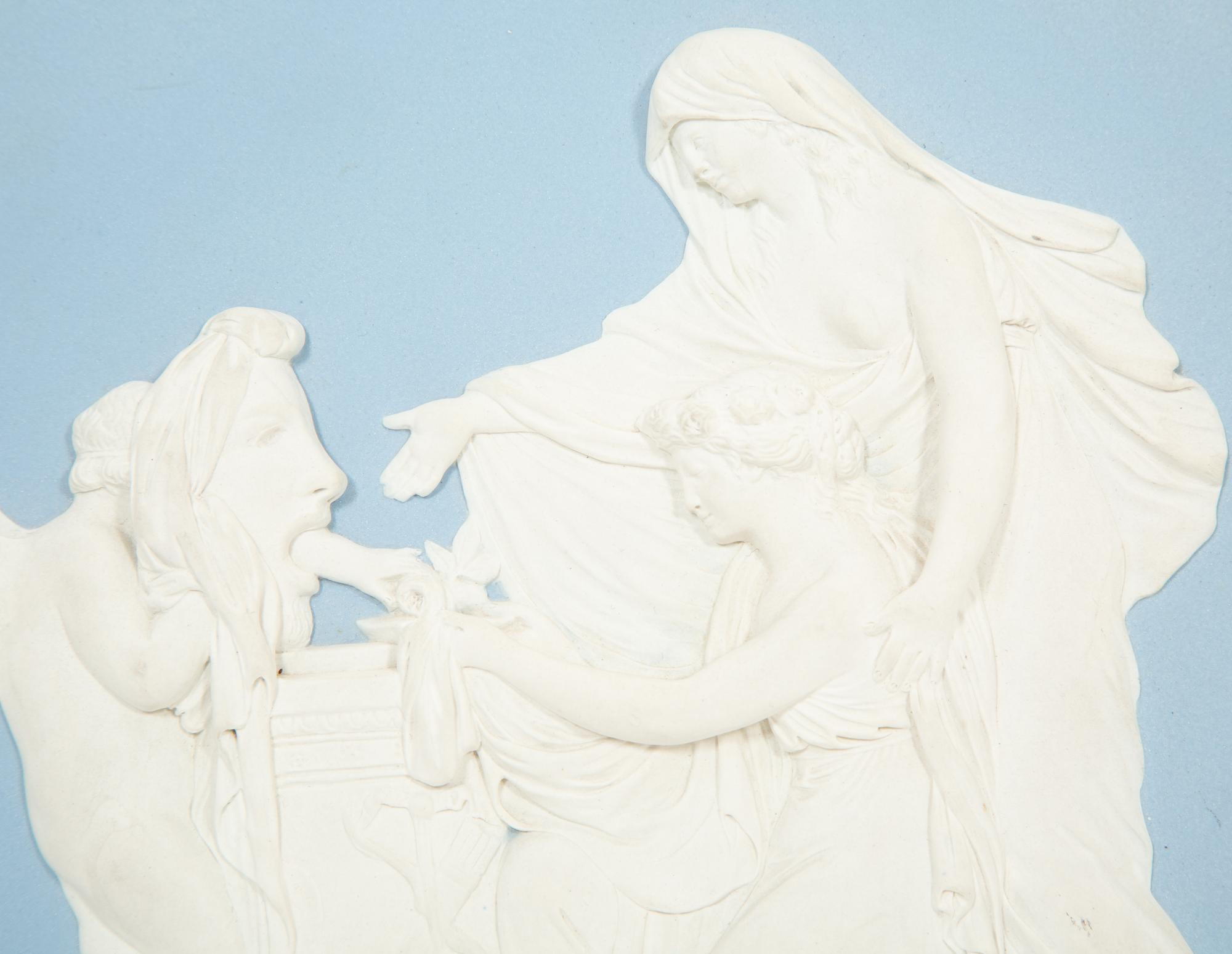 A Round Wedgwood Jasperware Plaque, Cupid as Oracle, Circa 1790