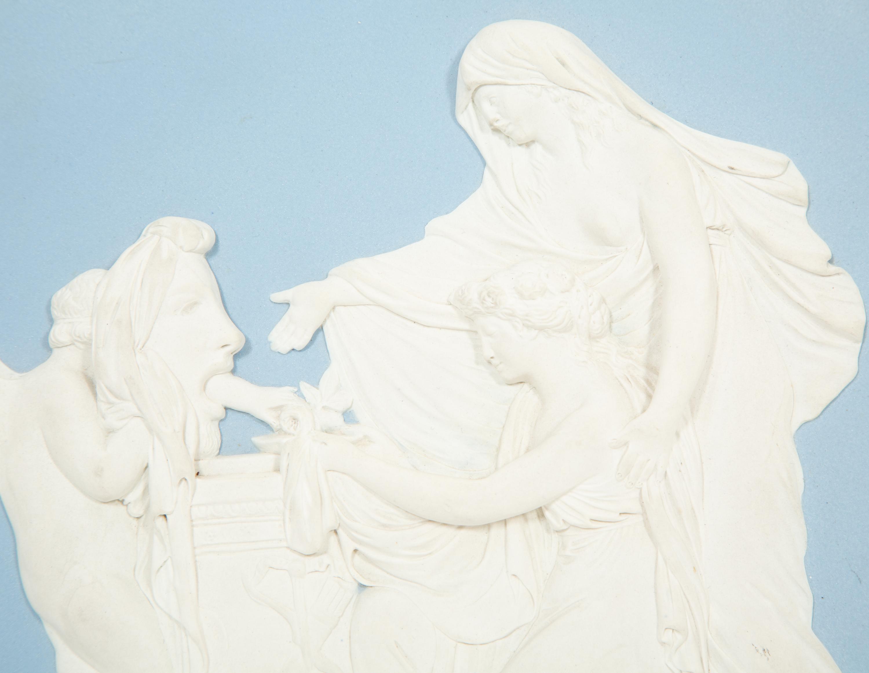 A Round Wedgwood Jasperware Plaque, Cupid as Oracle, Circa 1790