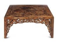 A Chinese Carved Hardwood Low Table