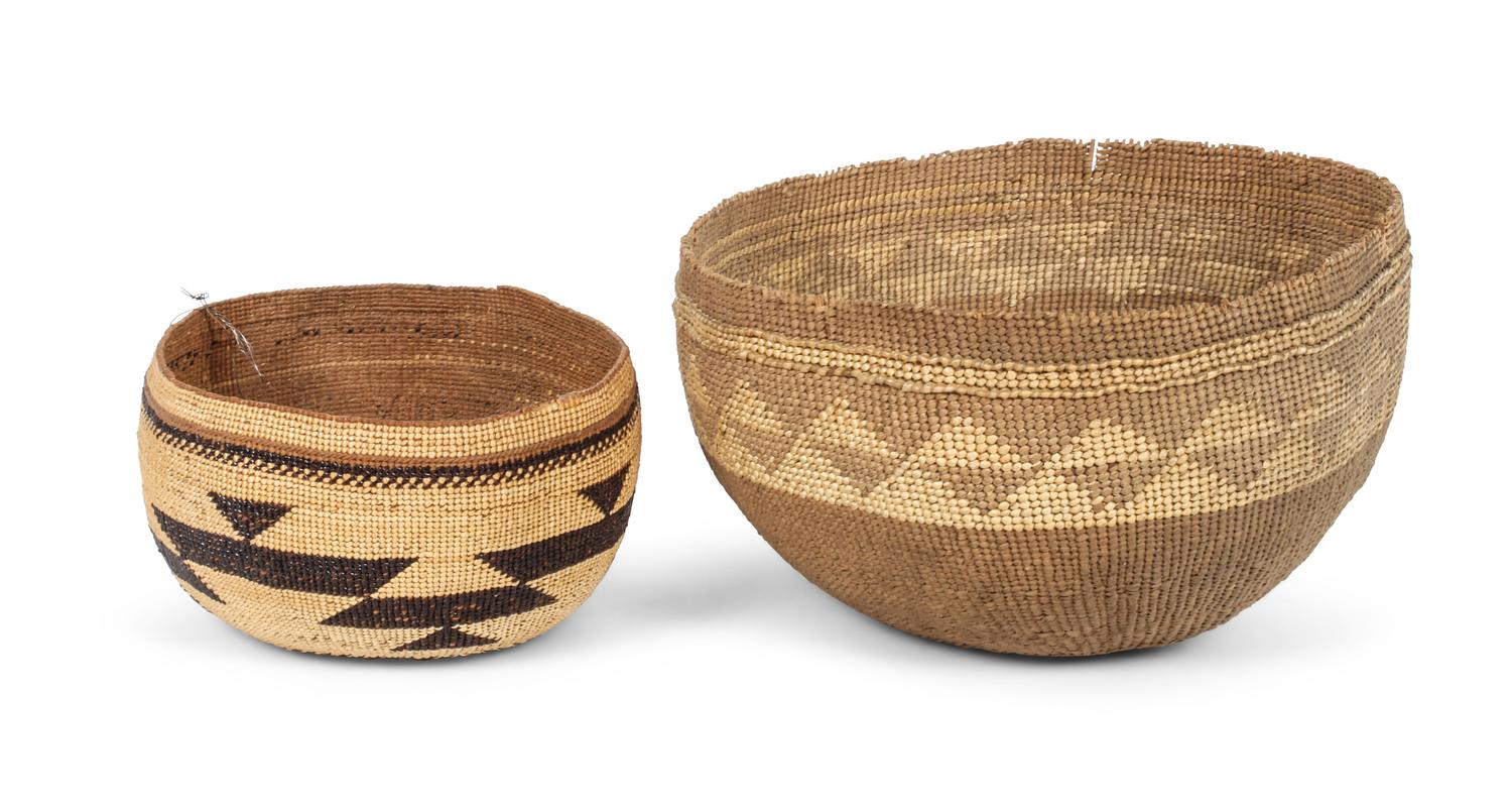 A Hupa Twined Hat/Basket Height 3 1/2 x diameter 5 1/2 inches. — SECOND QUARTER 20TH CENTURY