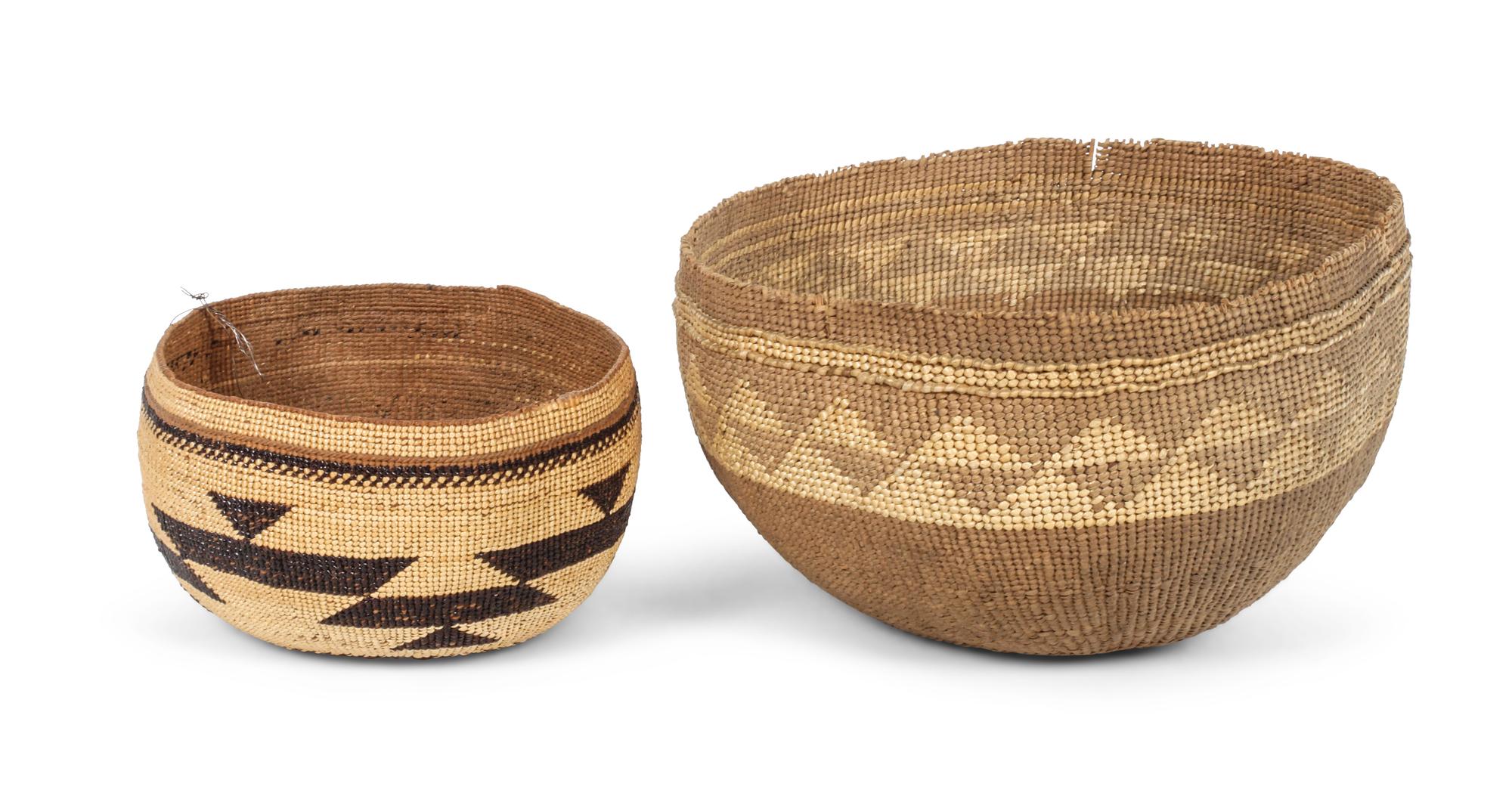 A Hupa Twined Hat/Basket Height 3 1/2 x diameter 5 1/2 inches. — SECOND QUARTER 20TH CENTURY