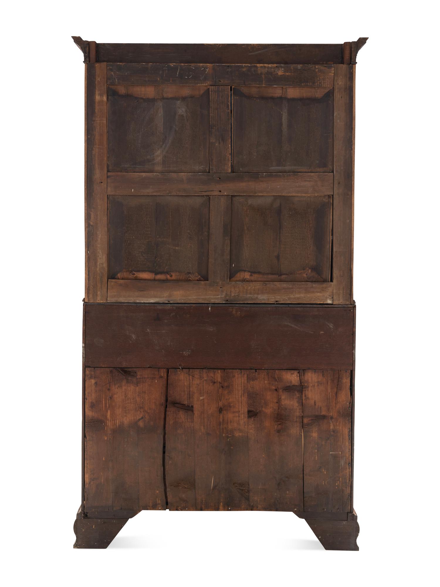 A George III Mahogany Bureau Bookcase