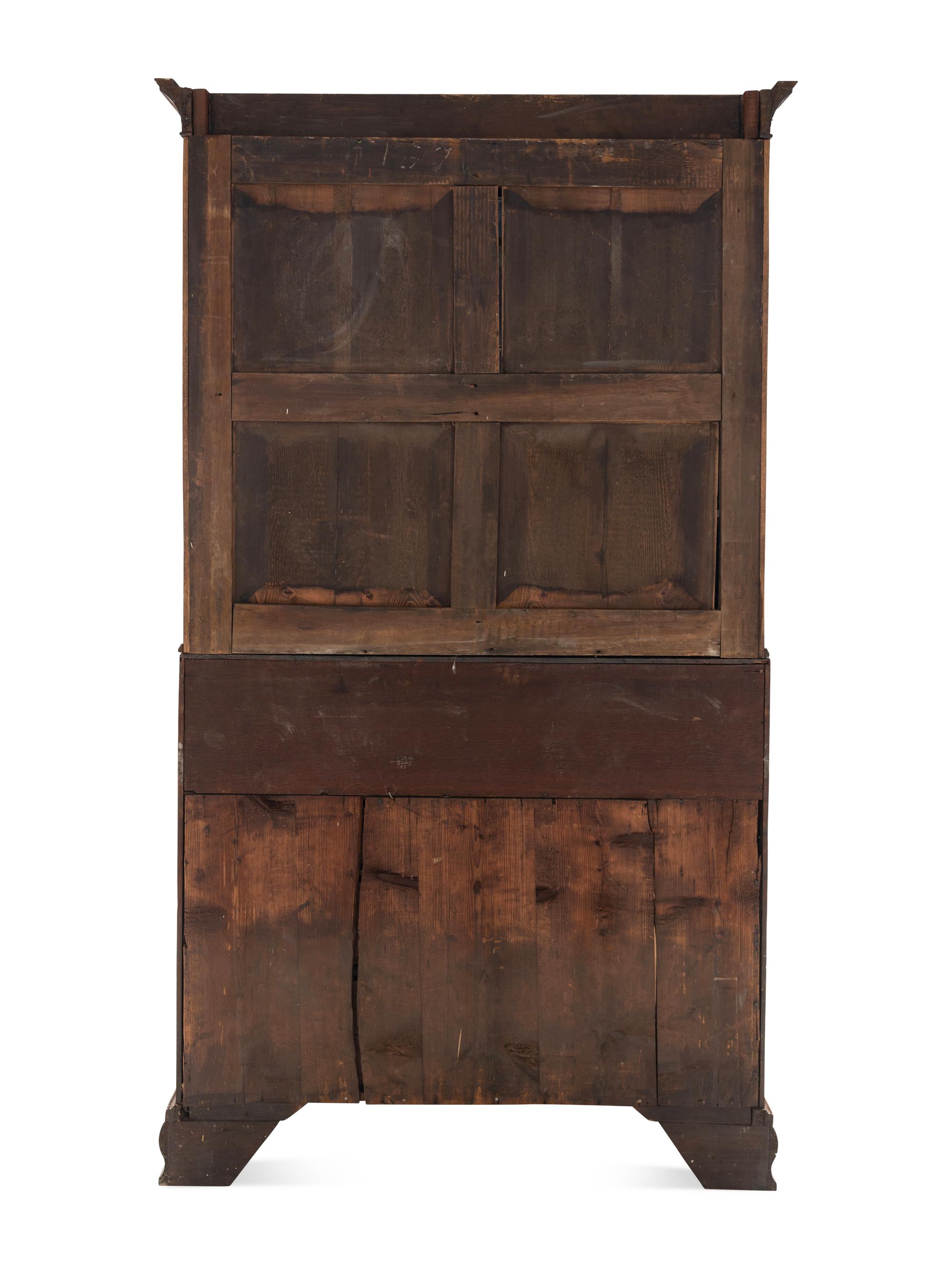 A George III Mahogany Bureau Bookcase