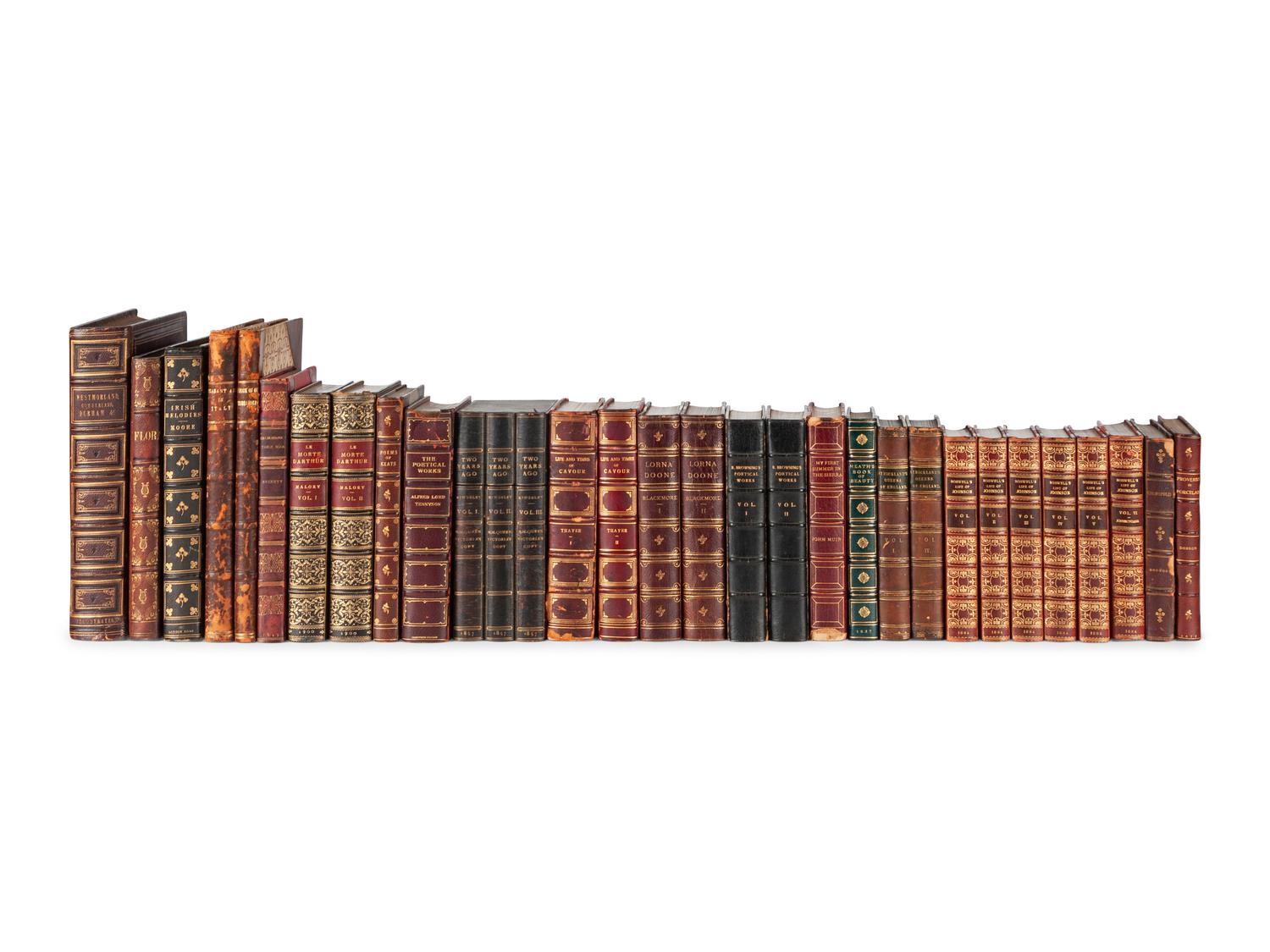 A Collection of Leather Bound Books