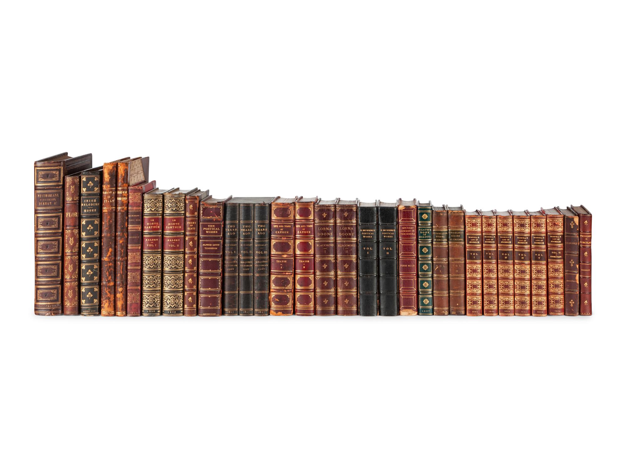 A Collection of Leather Bound Books