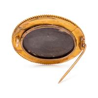 ANTIQUE, GOLD-FILLED AND DIAMOND BROOCH