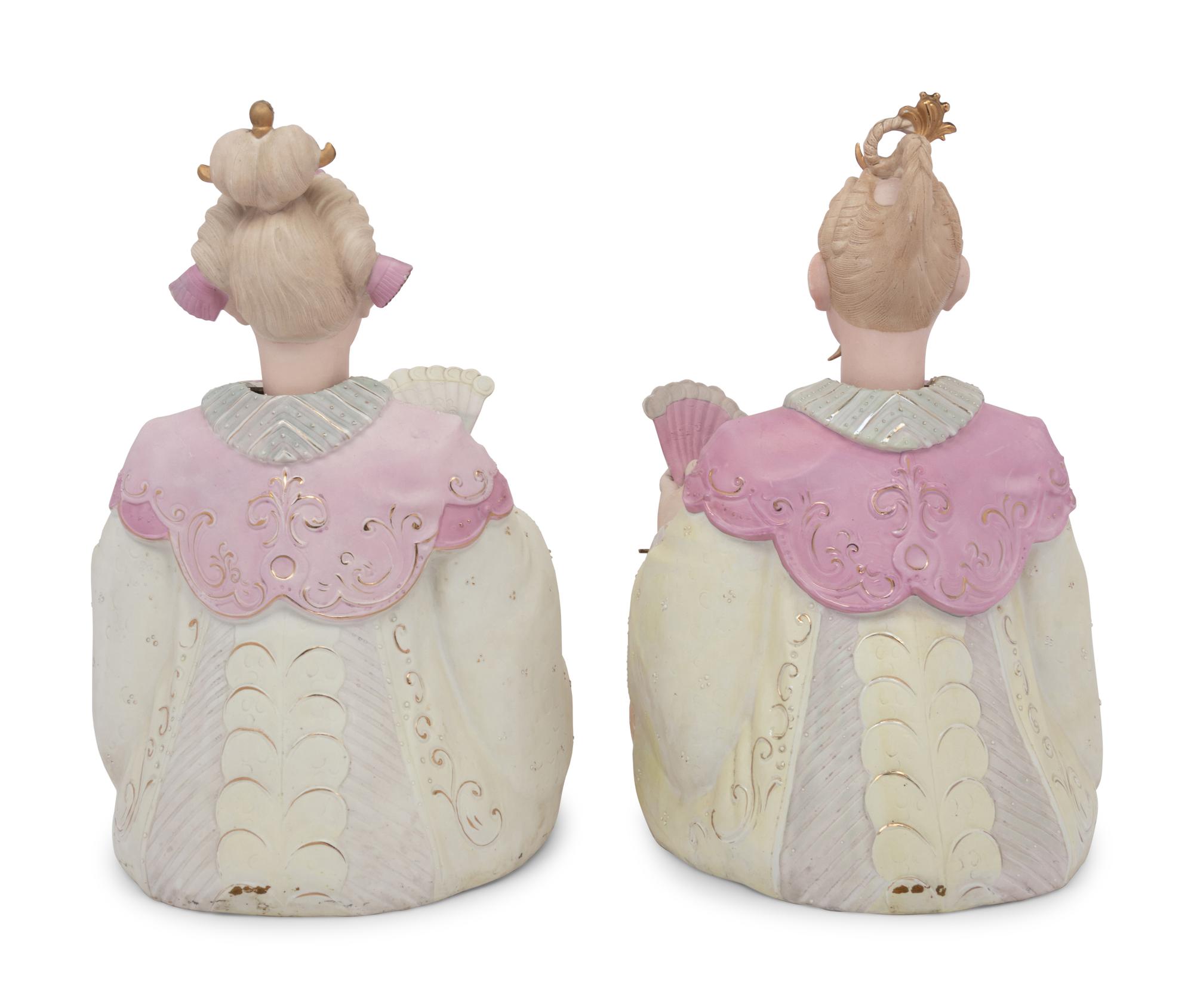 A Pair of German Porcelain “Nodder” Figures