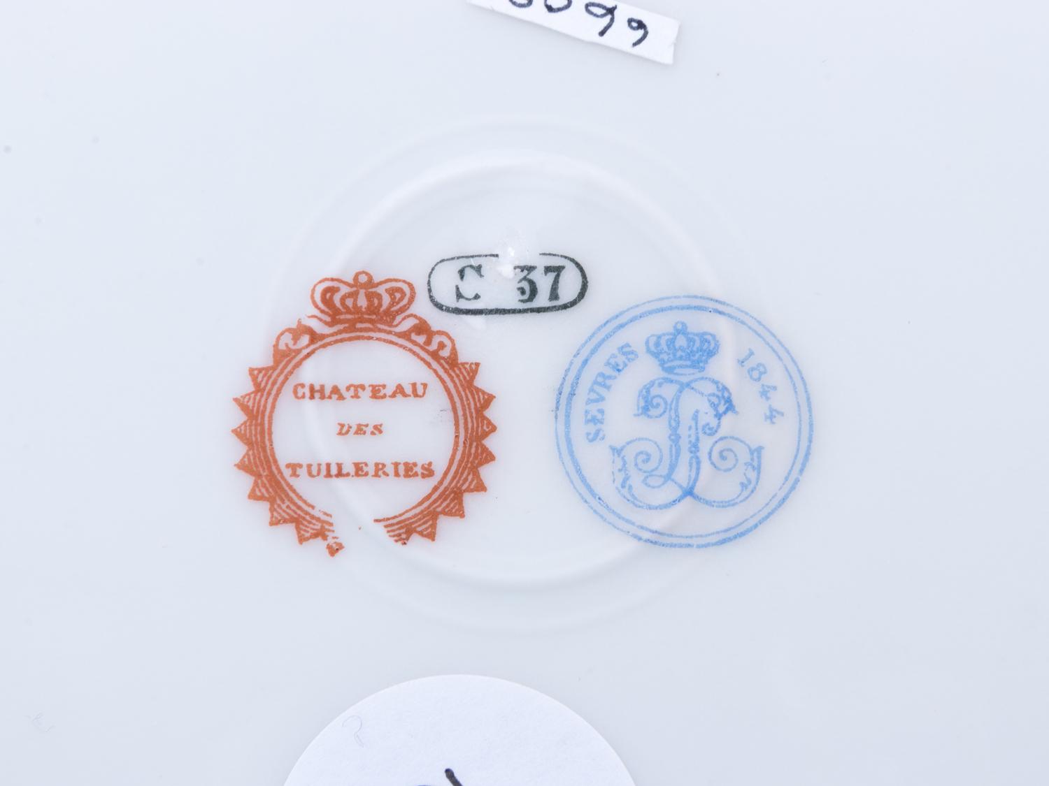 A Sèvres Porcelain Cabinet Plate and a Bisque Porcelain Bust Depicting Napoleon III