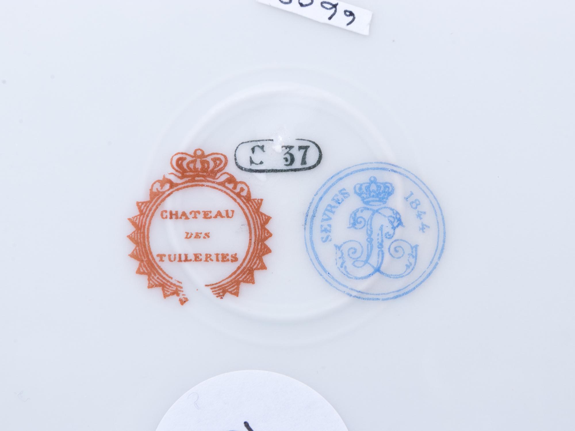 A Sèvres Porcelain Cabinet Plate and a Bisque Porcelain Bust Depicting Napoleon III