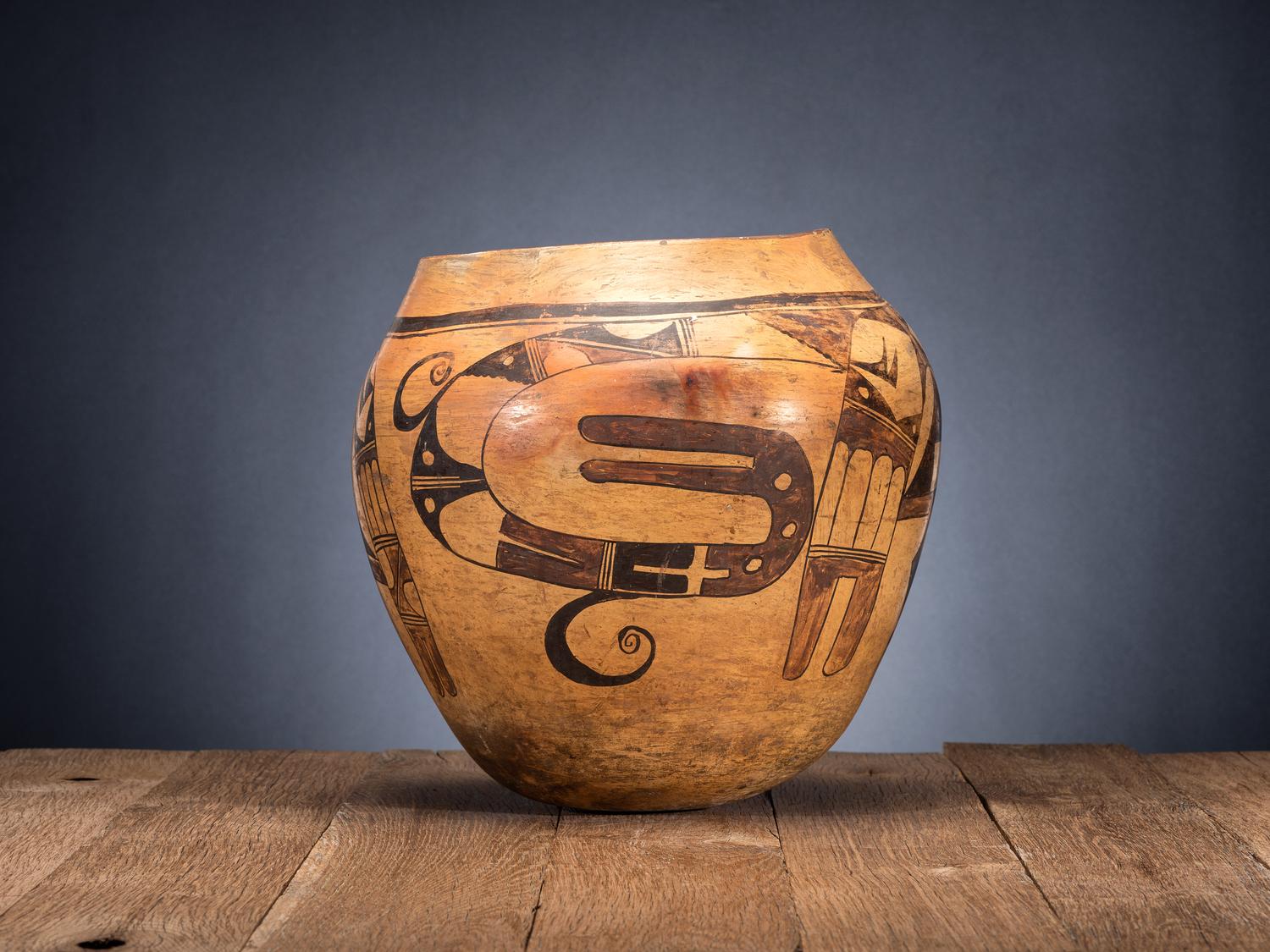 Hano Polychrome Pottery Storage Olla