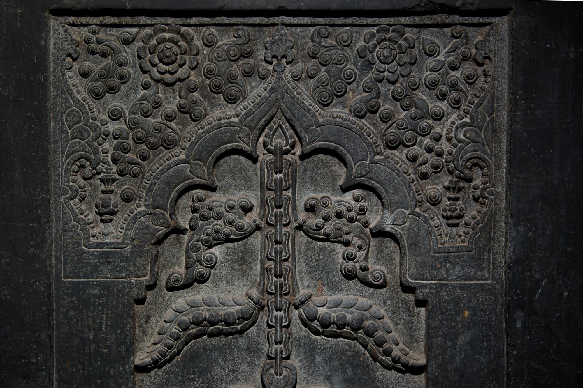 A Fine Mughal Greystone Panel