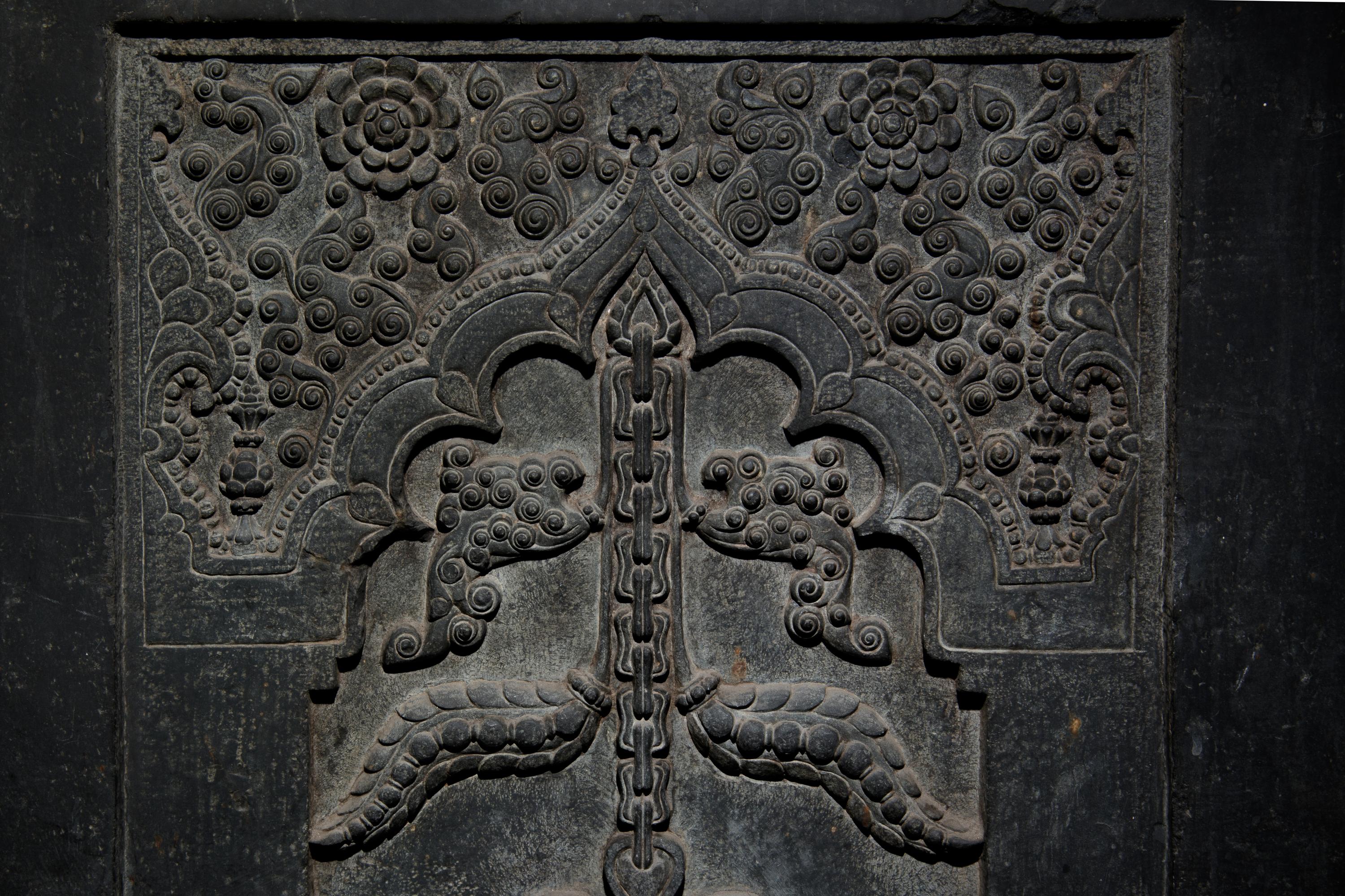 A Fine Mughal Greystone Panel