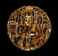 Two Chinese Gilt Wood Wall Panels