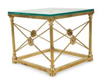 A Neoclassical Style Bronze & Glass Table in the Style of Maison Jansen