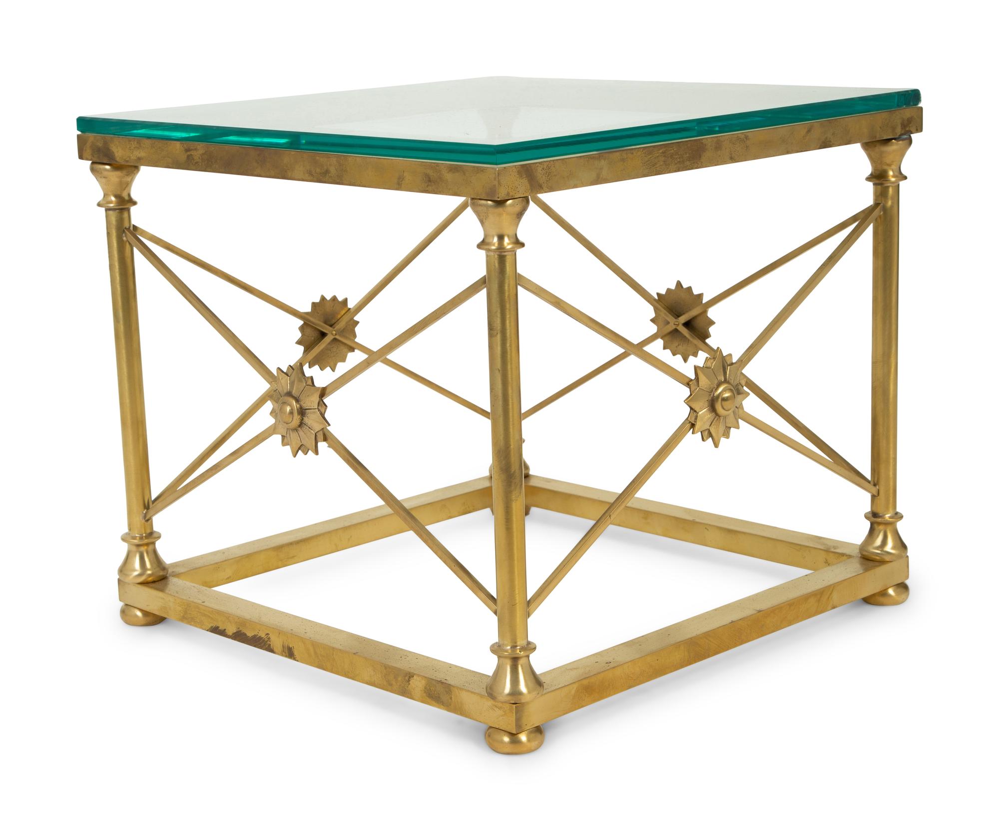A Neoclassical Style Bronze & Glass Table in the Style of Maison Jansen