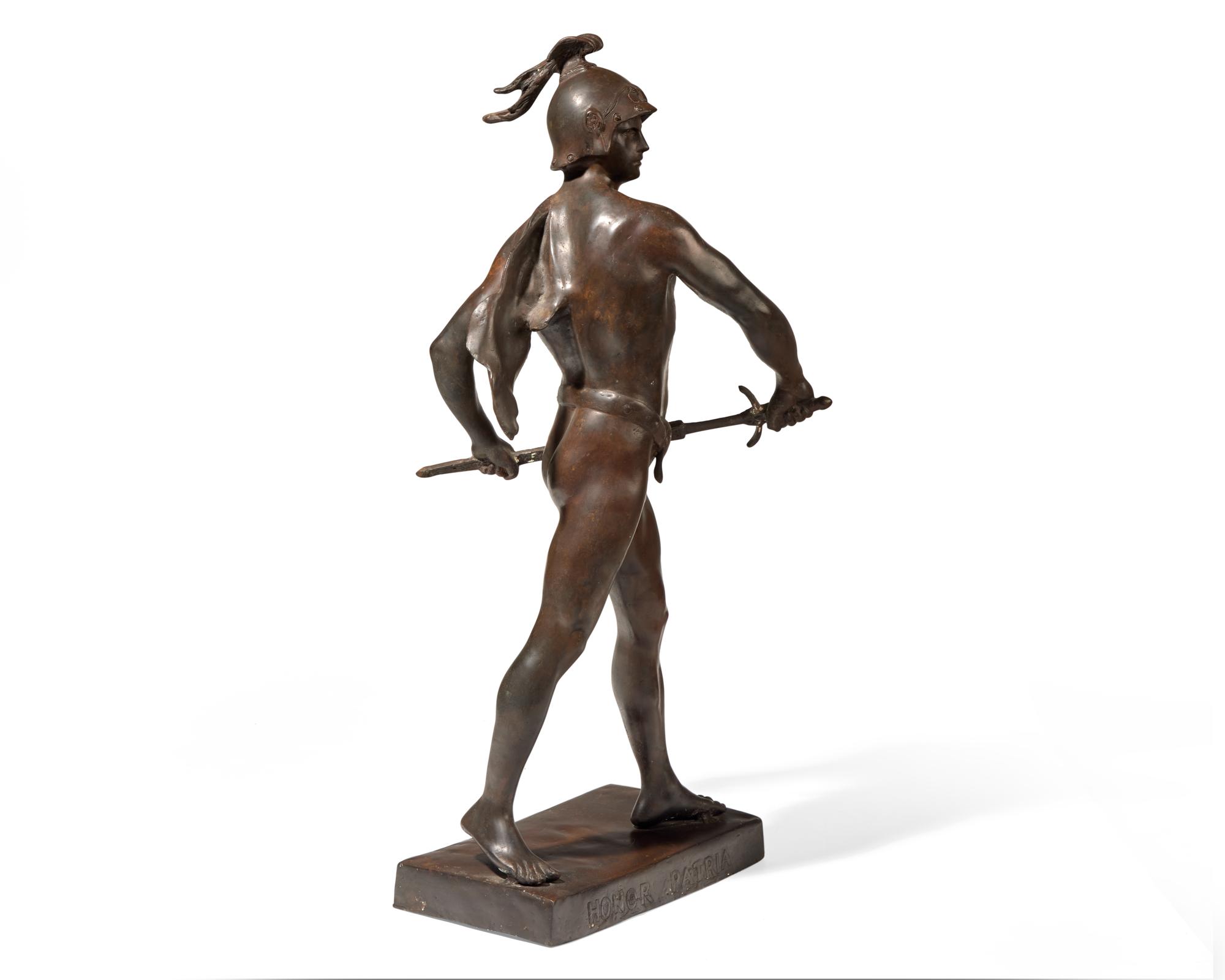 After Emile Louis Picault (French, 1839-1915), A mixed metal sculpture "Honor Patria"