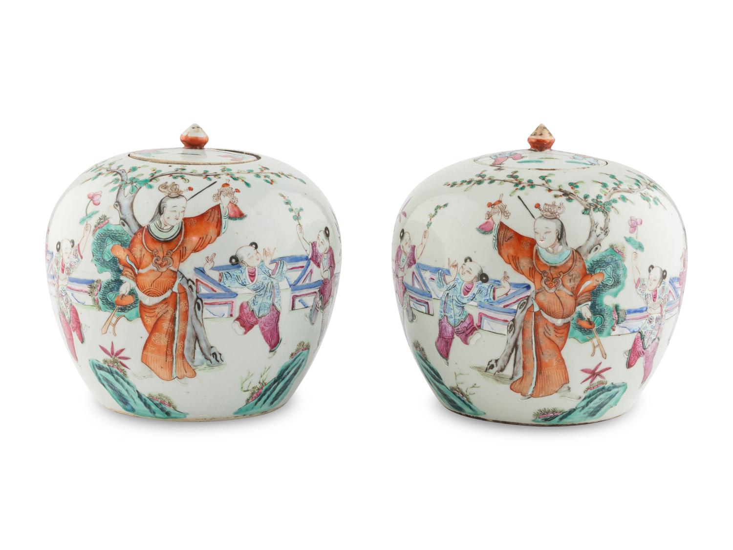 Two Chinese Porcelain Ginger Jars