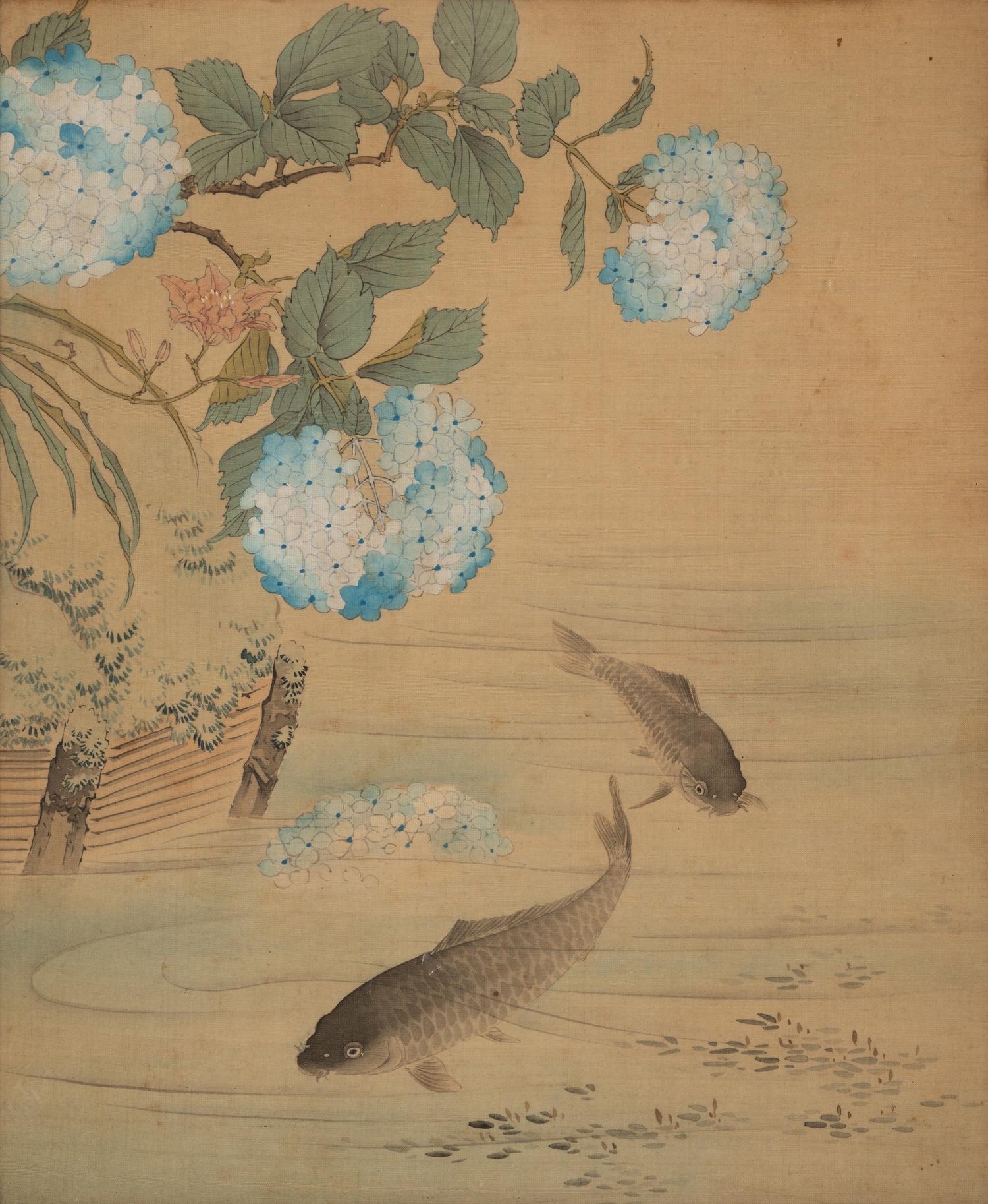 Two Chinese Ink and Color Paintings on Silk