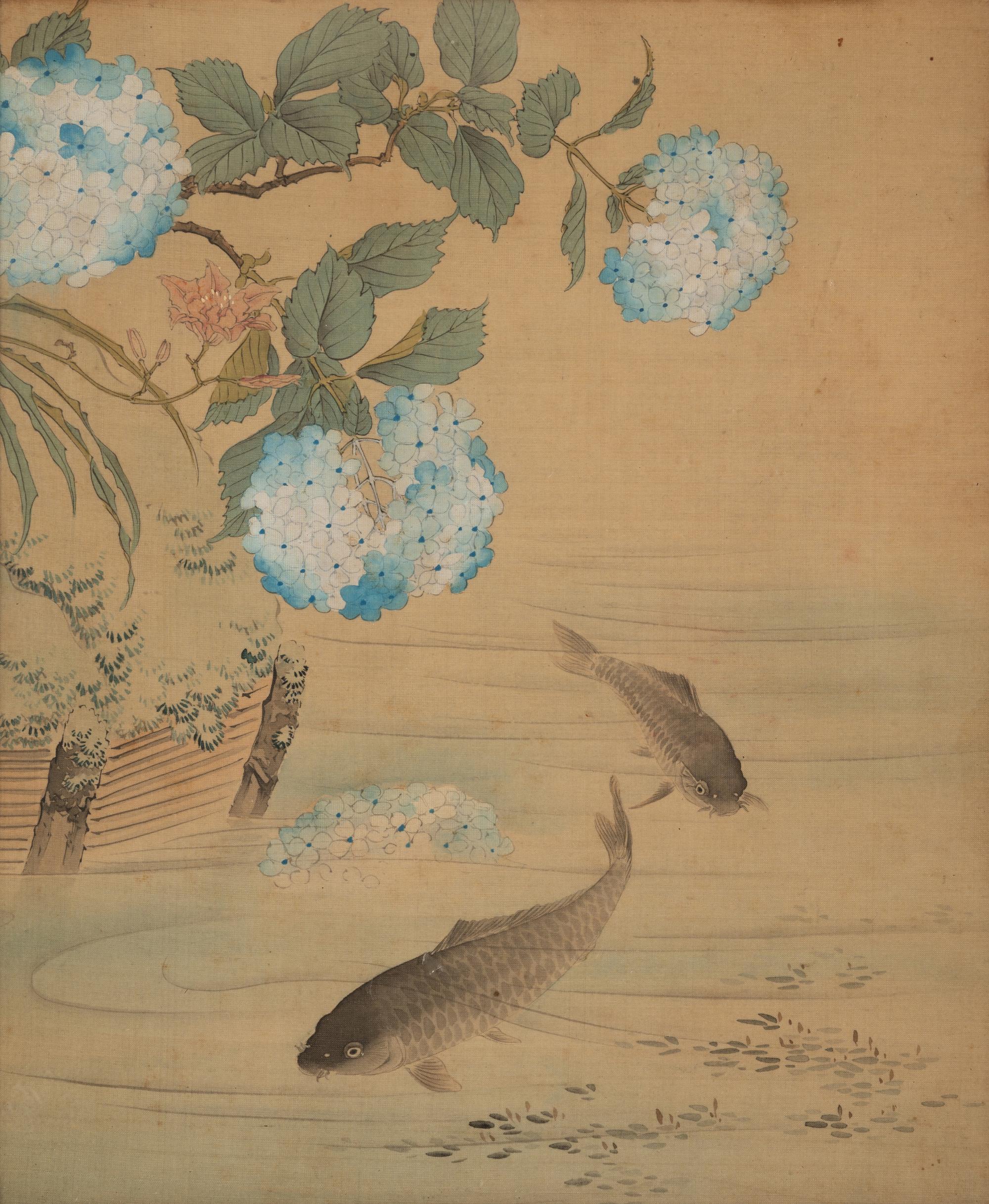 Two Chinese Ink and Color Paintings on Silk